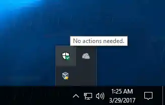 Ascundeți pictograma din bara de securitate Windows în Windows 10