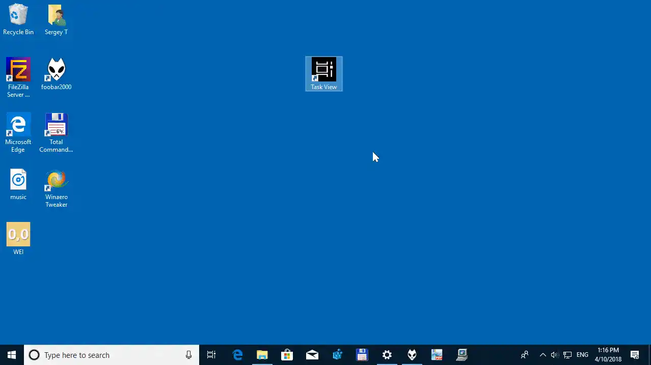 Lumikha ng Task View Shortcut sa Windows 10