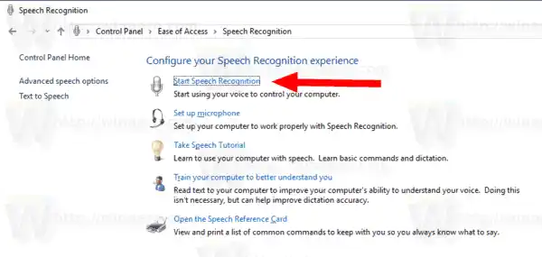 Εκτελέστε το Speech Recognition κατά την εκκίνηση στα Windows 10