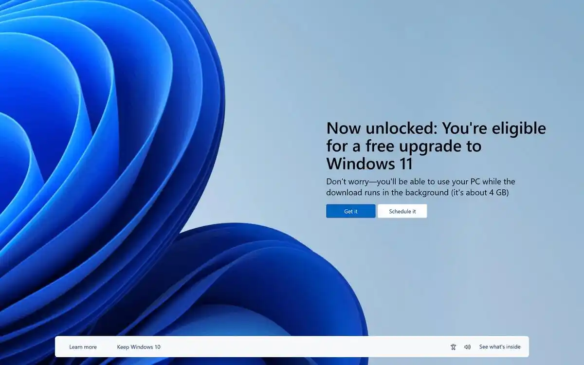 Pengguna Windows 10 kini melihat gesaan naik taraf skrin penuh untuk mendapatkan Windows 11