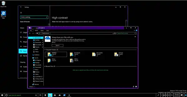 Schakel berichten en geluiden met hoog contrast in of uit in Windows 10