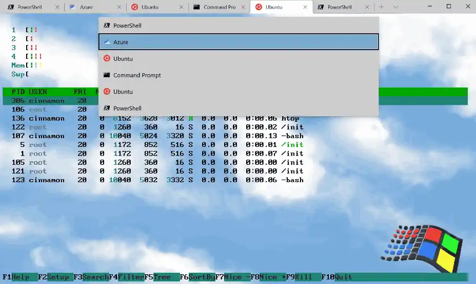 Windows Terminal 1.3 Fanefarve