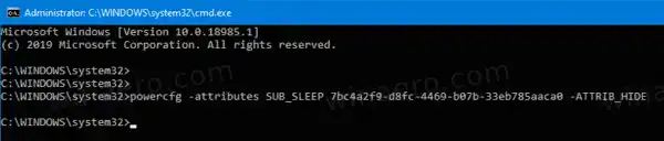 Tambahkan Batas Waktu Tidur Tanpa Pengawasan Sistem ke Opsi Daya di Windows 10