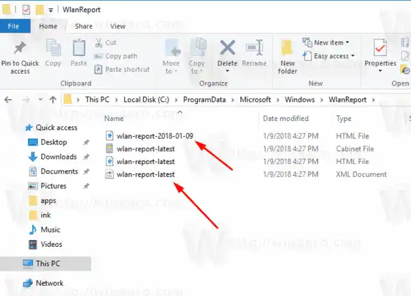 Rapporto sulla cronologia Wi-Fi di Windows 10 3