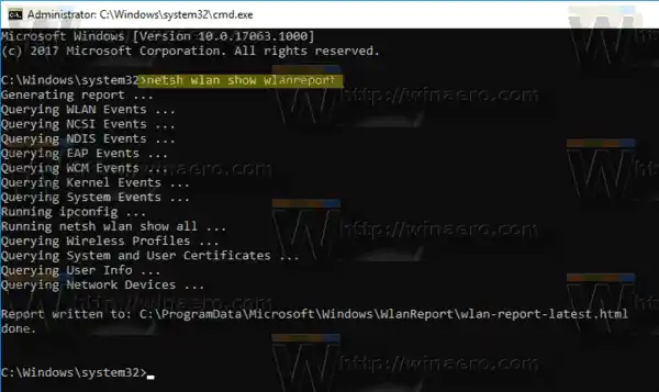 Δημιουργία αναφοράς ιστορικού Wi-Fi στα Windows 10 (Αναφορά Wlan)