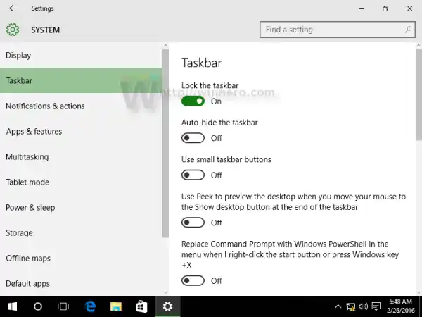 كيفية إنشاء اختصار إعدادات شريط المهام في نظام التشغيل Windows 10