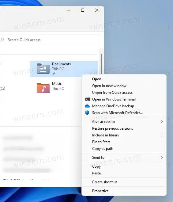 Activer les menus contextuels classiques complets dans Windows 11