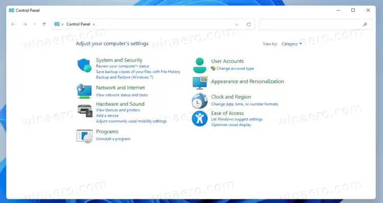 Cara Membuka Panel Kawalan dalam Windows 11