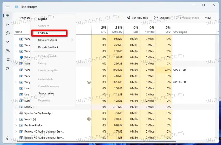 So starten Sie den Startmenüvorgang in Windows 11 neu