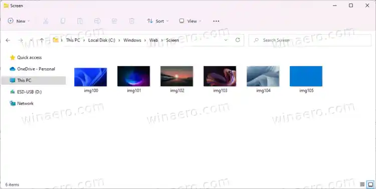 Windows 11 Фонове по подразбиране за уловено движение