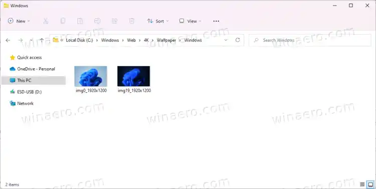 Kuinka löytää Windows 11 -oletustaustakuvia