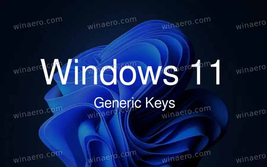 „Windows 11“ bendrieji raktai visiems leidimams