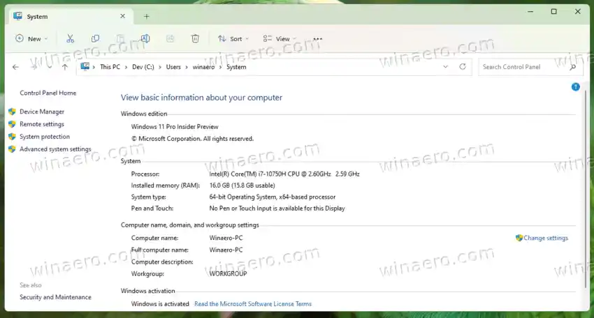 Cara Membuka dialog Classic System Properties di Windows 11 dan 10