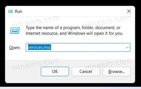 Windows 11 Rulați Open Services