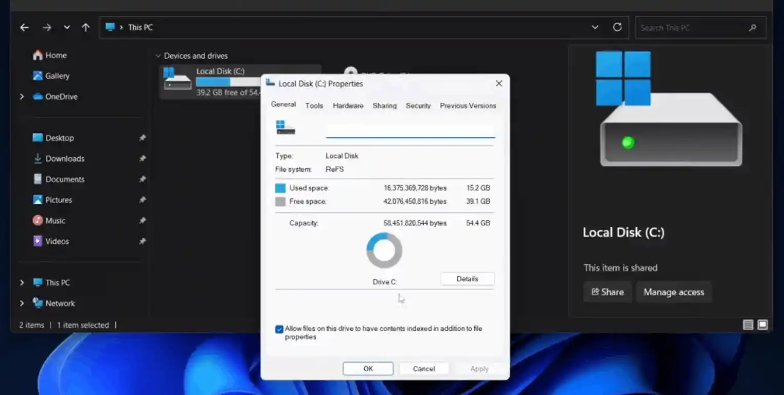 Windows 11 vil snart tillate å installere det på ReFS i stedet for NTFS