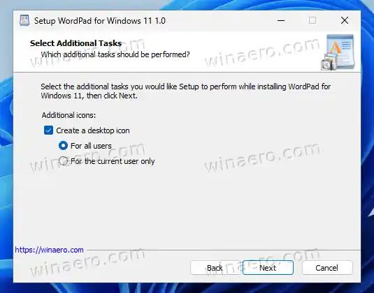 Disinstallare Wordpad