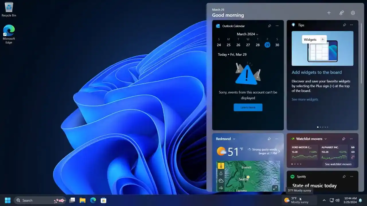 Sådan flytter du widgets til højre på proceslinjen i Windows 11